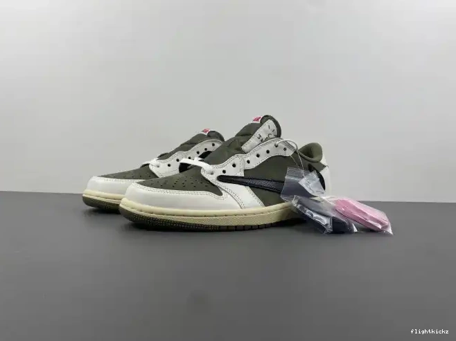 MEDIUM LOW AIR OG 1 X TRAVIS SCOTT OLIVE JORDAN DM7866-200 0628